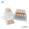 Plastic blister egg tray container with 6 holes